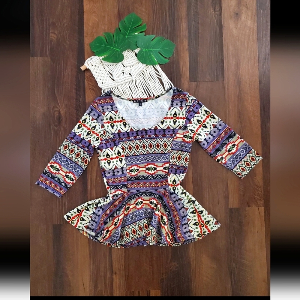 Try!This Aztec Print Shirt NWOT
